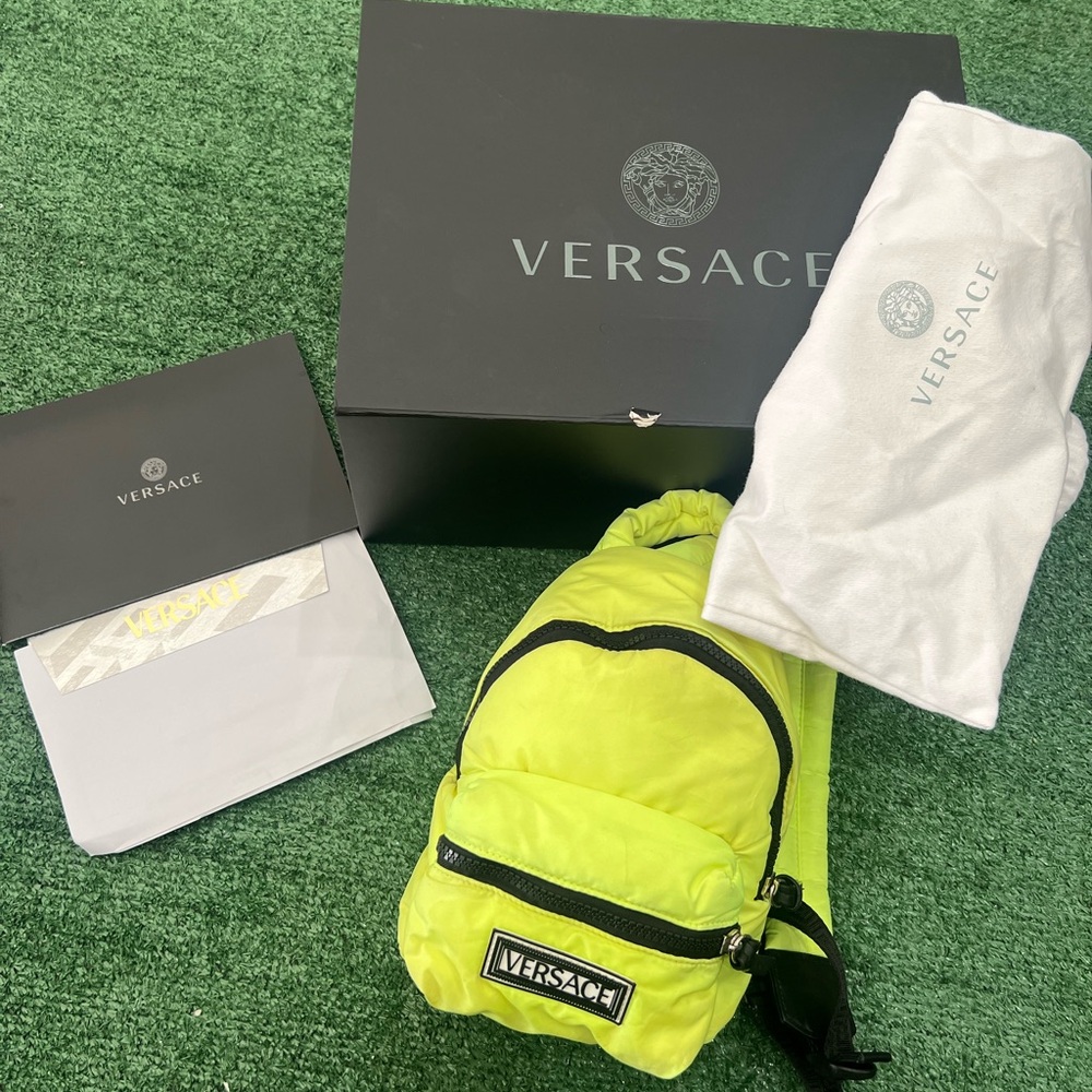 Versace Neon Green Backpack
